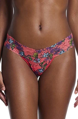 Hanky Panky Print Low Rise Thong in Wonderland Blooms at Nordstrom