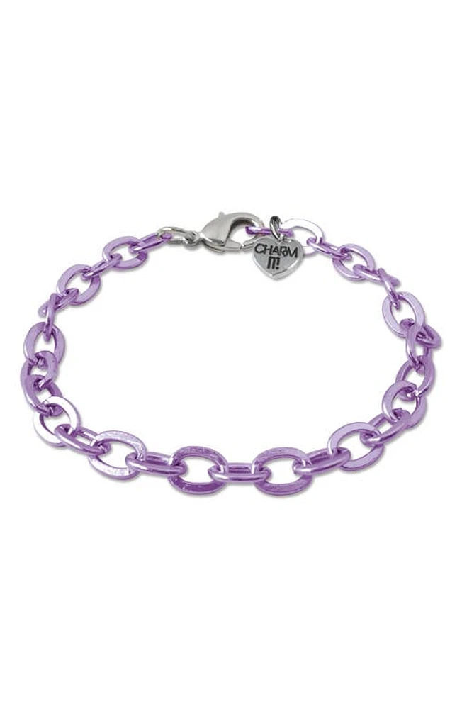 CHARM IT! Chain Link Charm Bracelet in Purple at Nordstrom