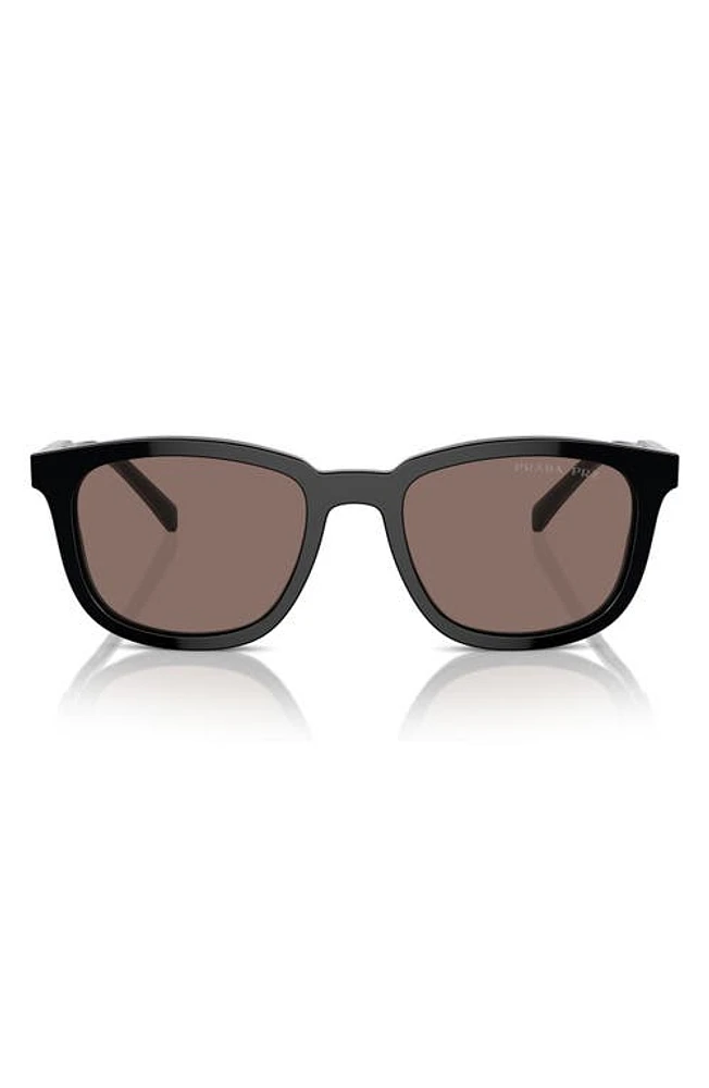 Prada 53mm Polarized Pillow Sunglasses in Black at Nordstrom