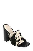 Journee Signature Deena Column Heel Genuine Calf Hair Sandal at Nordstrom,