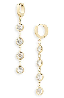 Petit Moments Ava Linear Drop Huggie Hoop Earrings in Gold at Nordstrom