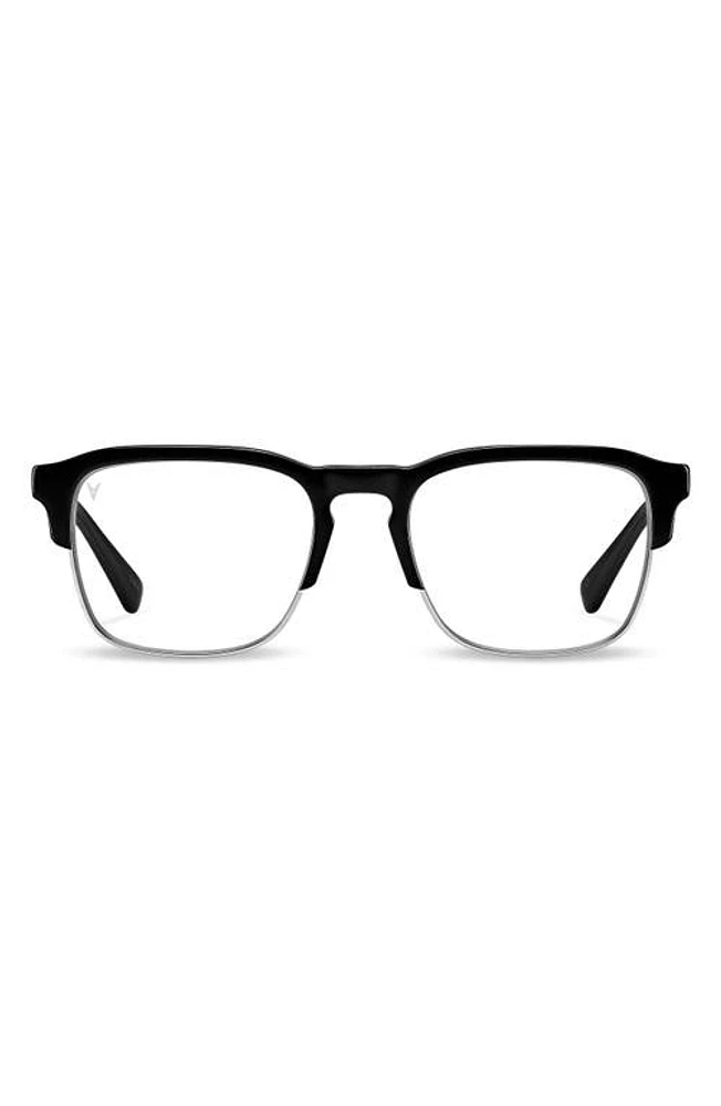 Vincero Villa 53mm Blue Light Blocking Glasses in Black/Clear at Nordstrom