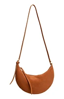 LISELLE KISS Freya Suede Crescent Shoulder Bag in Mocha at Nordstrom