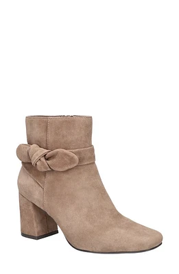 Bella Vita Felicity Bow Accent Bootie Taupe Suede Leather at Nordstrom,