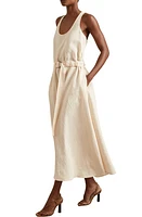 Reiss Tayah Sleeveless Midi Dress Cream at Nordstrom,