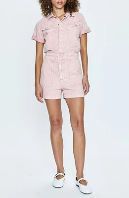 Pistola Campbell Denim Romper Rose Quartz at Nordstrom,