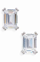 Nordstrom Cubic Zirconia Stud Earrings in Clear- Silver at Nordstrom