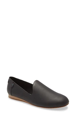 TOMS Darcy Flat Loafer Black Veg Tan Leather at Nordstrom,