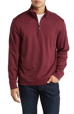 Tommy Bahama Quarter Zip Pullover in Aged Claret at Nordstrom, Size Large