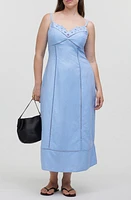 Madewell Sweetheart Neck Linen Blend Dress at Nordstrom,