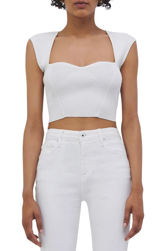 Simkhai Abia Rib Crop Tank White at Nordstrom,