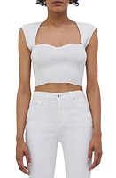 Simkhai Abia Rib Crop Tank White at Nordstrom,