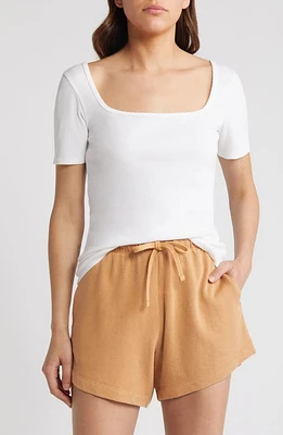 Treasure & Bond Scoop Neck Rib Top at Nordstrom,