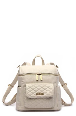 Luli Bebé Petit Monaco Faux Leather Diaper Bag in Pearl White at Nordstrom