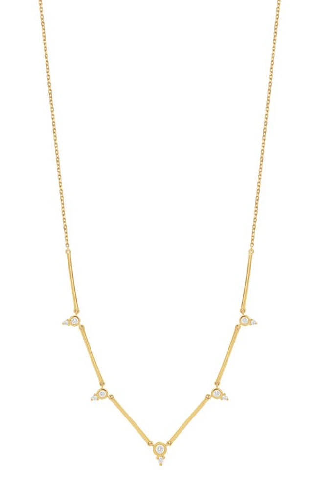 Bony Levy Aviva Diamond Station Necklace in 18K Yellow Gold at Nordstrom