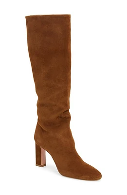 Aquazzura Manzoni Suede Tall Boot Chestnut at Nordstrom,