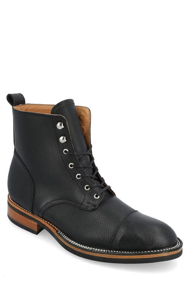 TAFT Legacy Stitchdown Cap Toe Boot Black Hatch at Nordstrom,