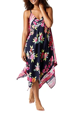 Tommy Bahama Floral Scarf Cover-Up Dress Mare Navy at Nordstrom,