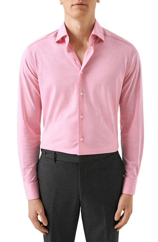 Eton Slim Fit 4Flex Stretch Dress Shirt Medium Pink at Nordstrom,