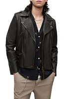 AllSaints Luca Leather Biker Jacket in Black at Nordstrom, Size Small