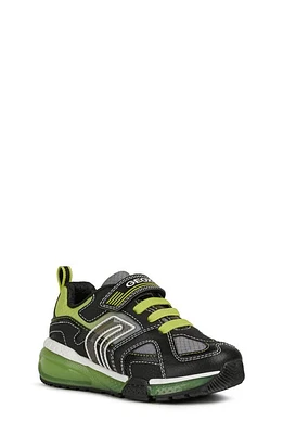 Geox Bayonyc Light-Up Sneaker in Black/Lime at Nordstrom, Size 3Us