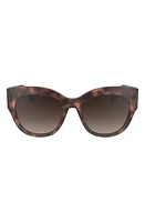 Longchamp 55mm Gradient Butterfly Sunglasses in Rose Havana at Nordstrom