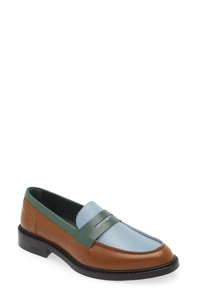 VINNY'S Townee Tri-Tone Penny Loafer Light Blue at Nordstrom,