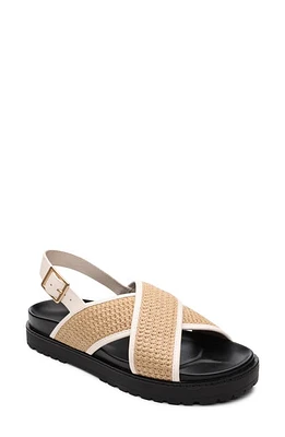 Sanctuary Freedom Raffia Slingback Platform Sandal Natural/Milk at Nordstrom,