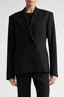 BITE Studios Credo Asymmetric Wool Blazer Black at Nordstrom, Us