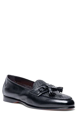 Santoni Andrea Tassel Loafer Black at Nordstrom,