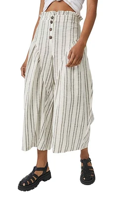 Free People free-est Poppy Stripe Wide Leg Pants Ivory Combo at Nordstrom,