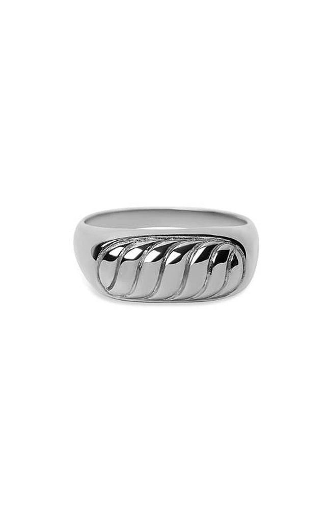 Argento Vivo Sterling Silver Textured Signet Ring at Nordstrom,