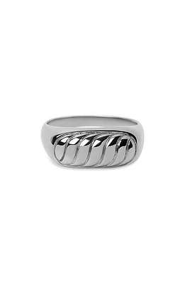 Argento Vivo Sterling Silver Textured Signet Ring at Nordstrom,