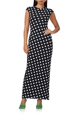 AFRM Cody Printed Cap Sleeve Mesh Maxi Dress at Nordstrom,