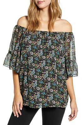 Maternal America Off the Shoulder Maternity Blouse Tea Garden at Nordstrom,