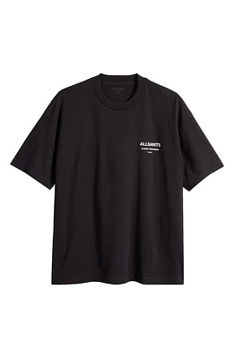 AllSaints Sanctum Cotton Graphic T-Shirt Jet Black at Nordstrom,