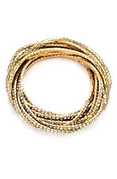 Panacea Stretch Tennis Bracelet Set in Gold at Nordstrom