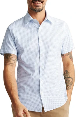 Bonobos Slim Fit Geo Pattern Short Sleeve Performance Button-Up Shirt Bahia at Nordstrom,