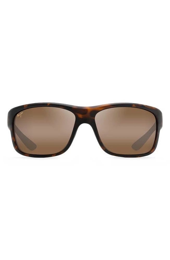 Maui Jim Southern Cross 63mm Ovresize Polarized Sunglasses in Tortoise/Hcl Bronze Gradient at Nordstrom