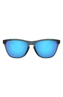 Oakley 55mm Polarized Square Sunglasses in Crystal Black/Prizm Sapphire at Nordstrom