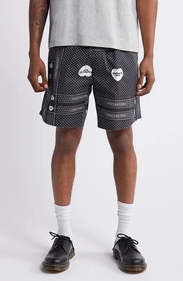 Carhartt Work Progress Heart Bandana Print Poplin Shorts at Nordstrom,