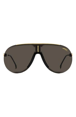 Carrera Eyewear Superchampion 99mm Aviator Sunglasses in Black Gold/Gray at Nordstrom