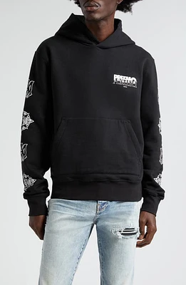 AMIRI x Premier Records Cotton Graphic Hoodie Black at Nordstrom,