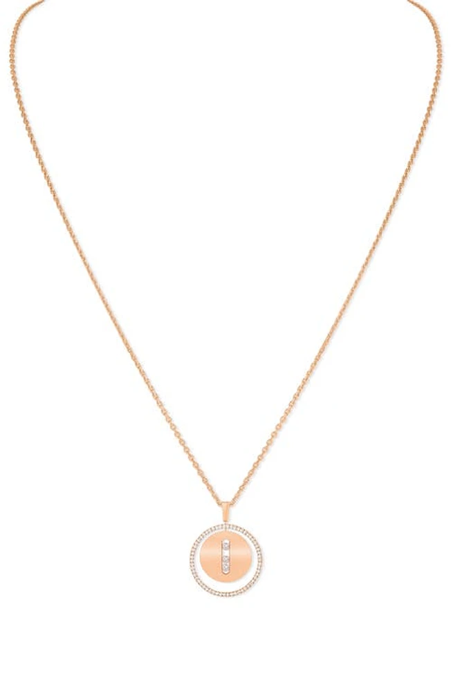 Messika Lucky Move Pavé Diamond Pendant Necklace in Rose Gold at Nordstrom