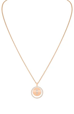 Messika Lucky Move Pavé Diamond Pendant Necklace in Rose Gold at Nordstrom