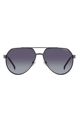 Carrera Eyewear 62mm Gradient Aviator Sunglasses in Dark Ruthen/Gray Polar at Nordstrom