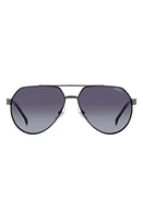 Carrera Eyewear 62mm Gradient Aviator Sunglasses in Dark Ruthen/Gray Polar at Nordstrom