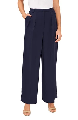 halogen(r) Pleated Boyfriend Pants Classic Navy at Nordstrom,