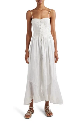 Isabel Marant Erika Embroidered Cotton Maxi Sundress White at Nordstrom, Us