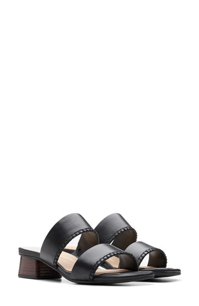 Clarks(r) Serina 35 Slide Sandal Black Leather at Nordstrom,